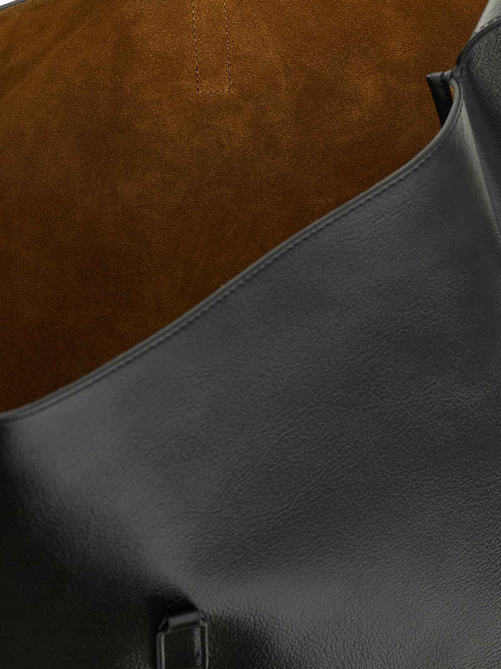 Black Calfskin Shoulder Bag