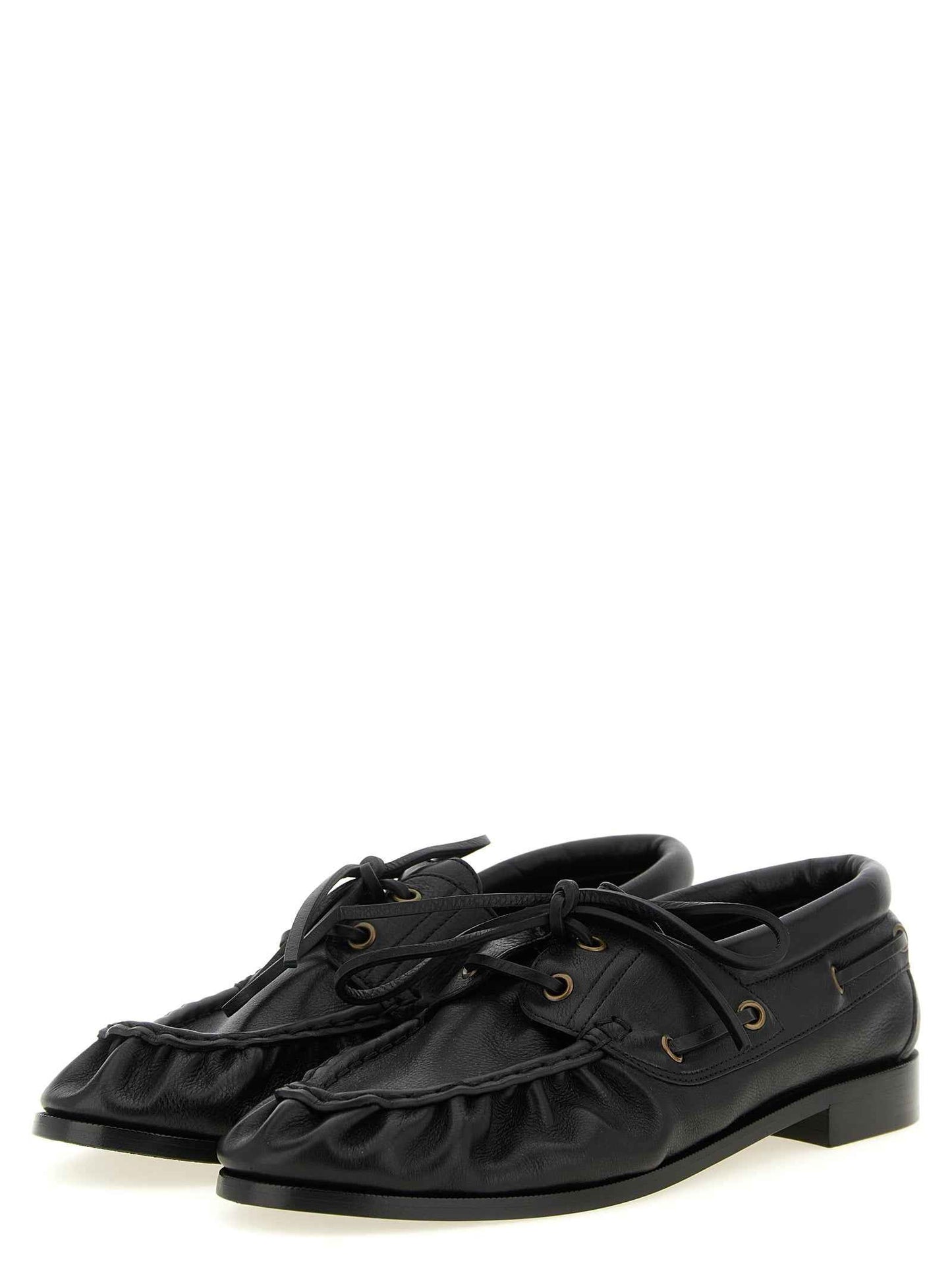 Black Calfskin Slip-On Loafers