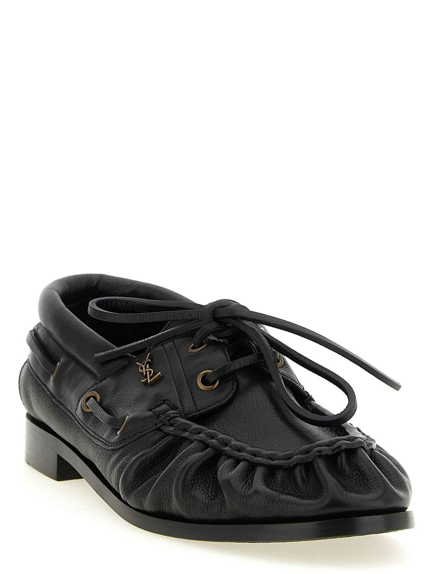 Black Calfskin Slip-On Loafers