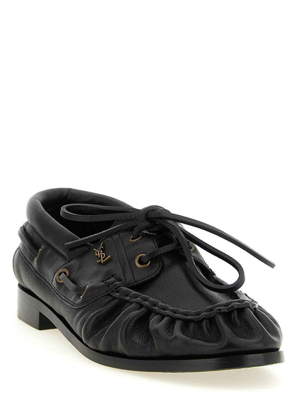 Black Calfskin Slip-On Loafers