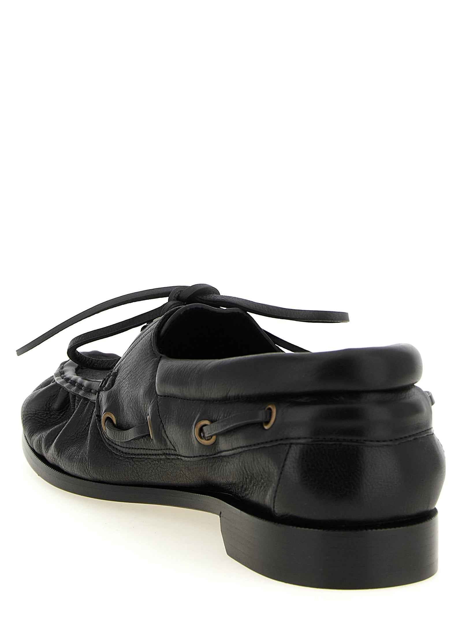 Black Calfskin Slip-On Loafers