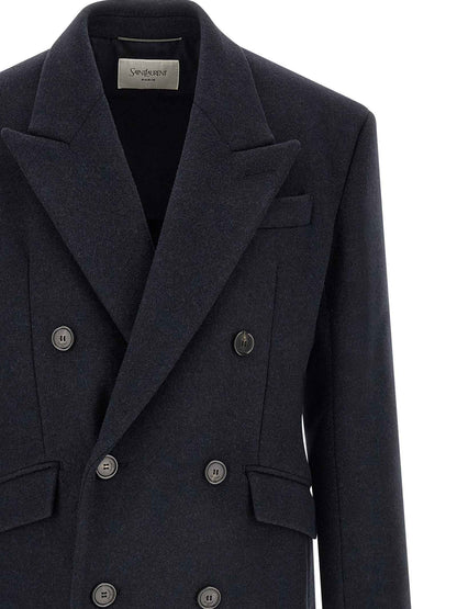 Blue Wool Coat