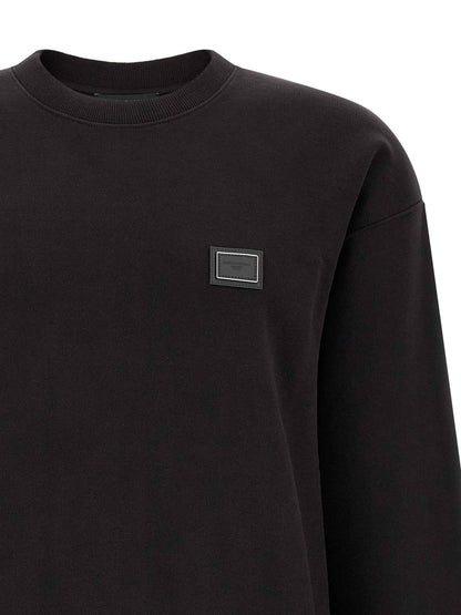 Black Cotton Sweatshirt