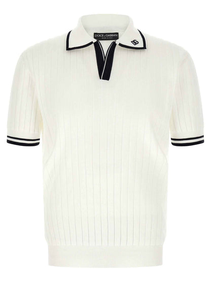 Bicolor Cotton Polo Shirt