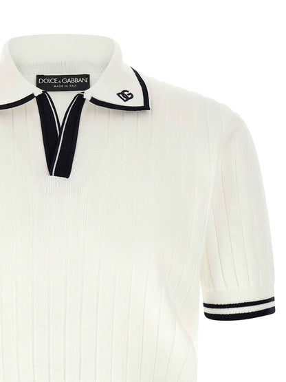 Bicolor Cotton Polo Shirt