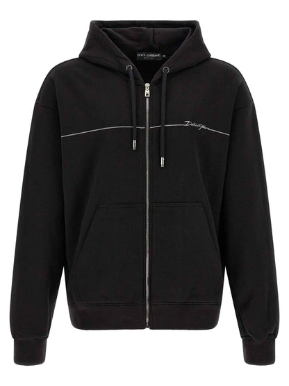 Black Cotton Sweatshirt