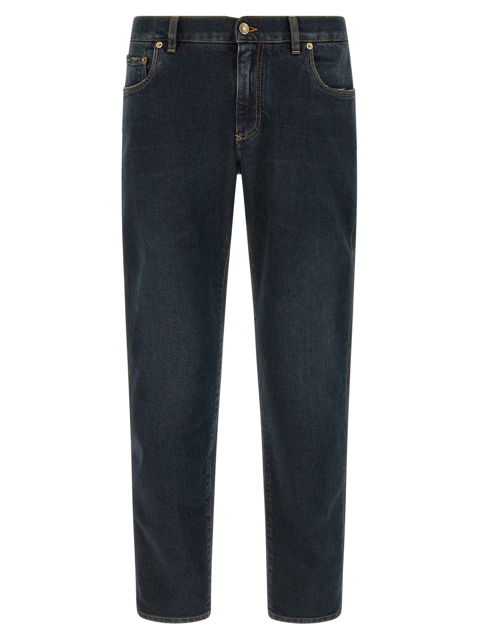 Blue Cotton Skinny Jeans