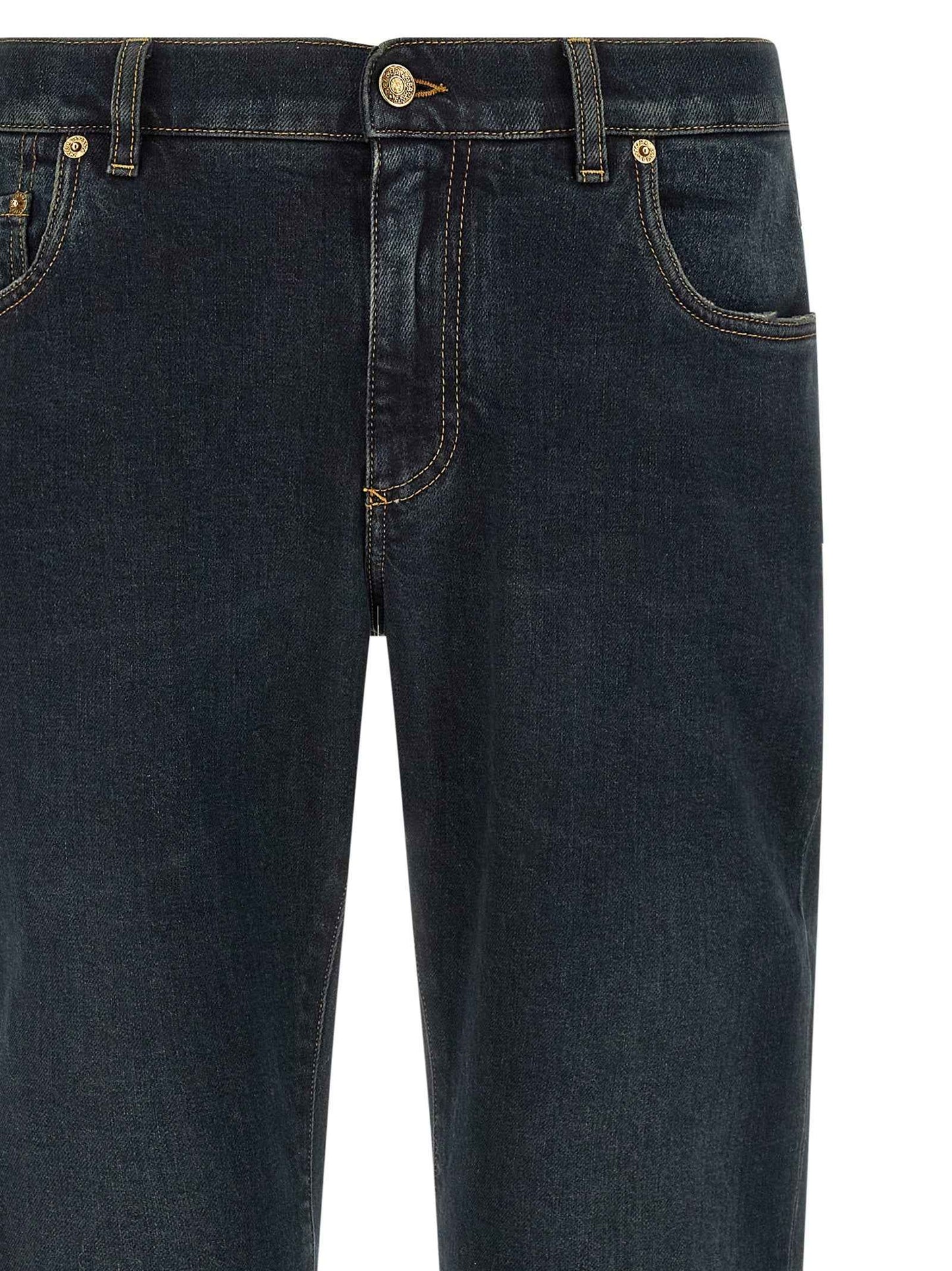 Blue Cotton Skinny Jeans