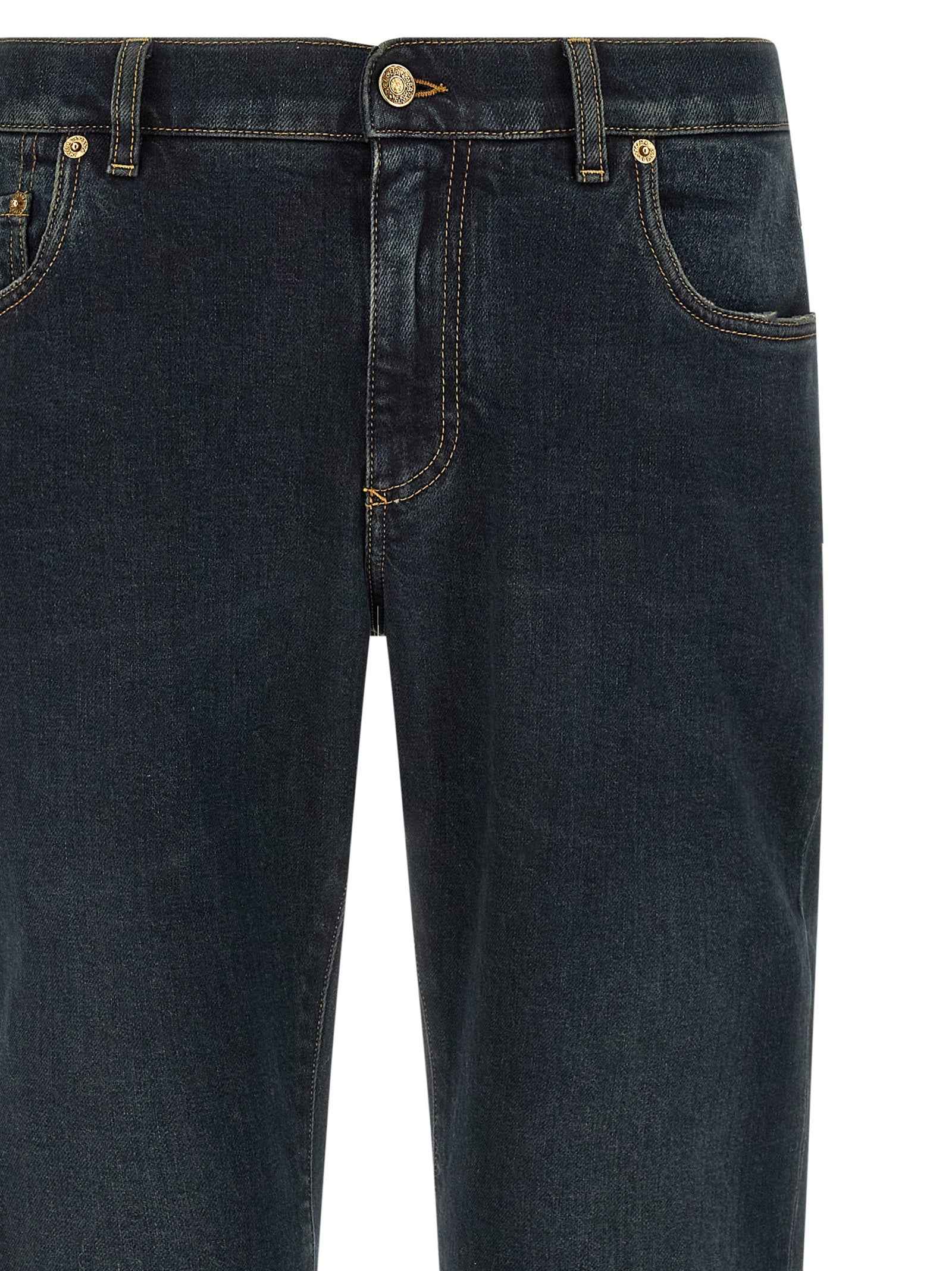 Blue Cotton Skinny Jeans