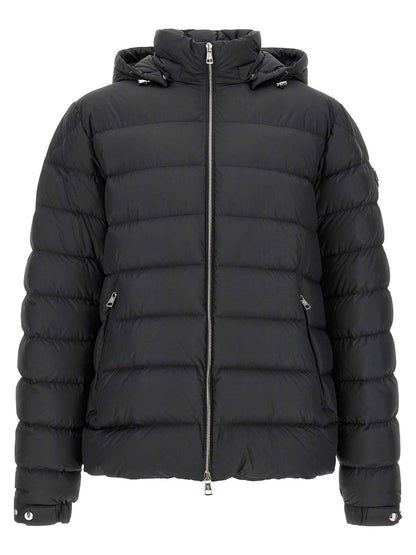 Black Polyester Full-Length Jacket