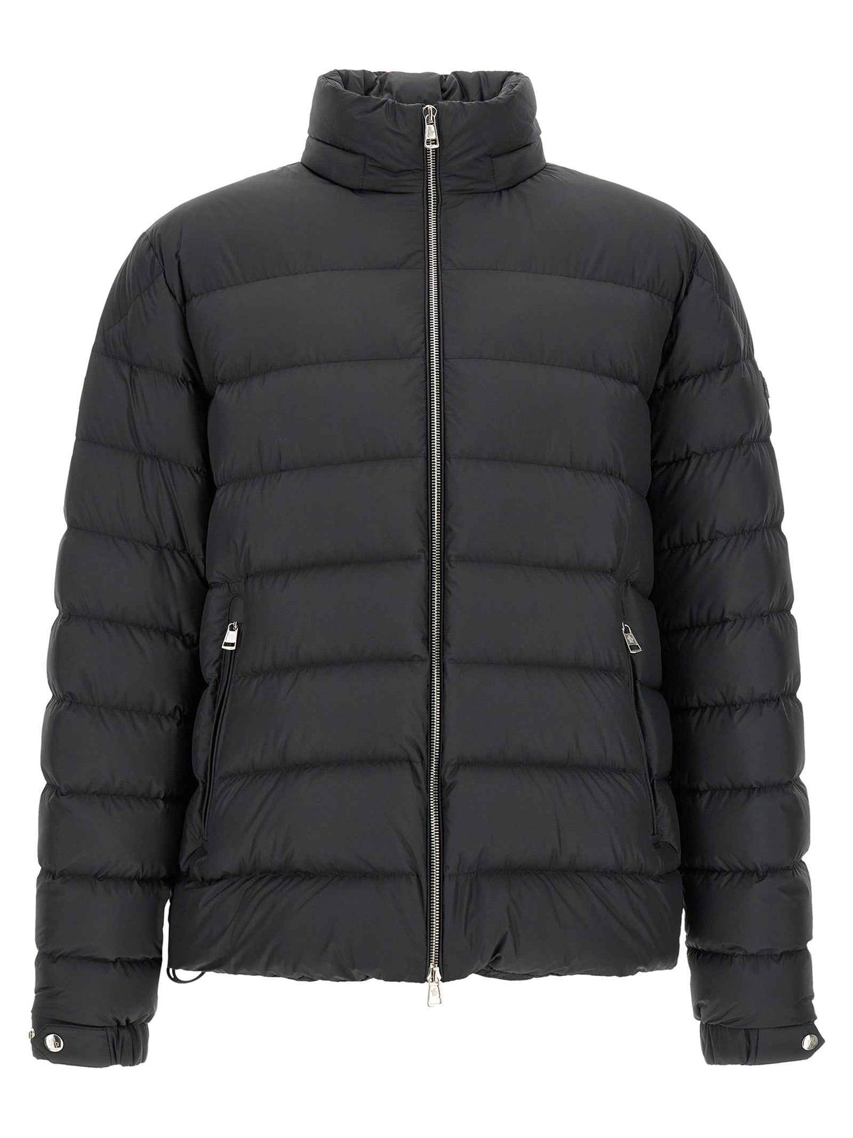 Black Polyester Full-Length Jacket
