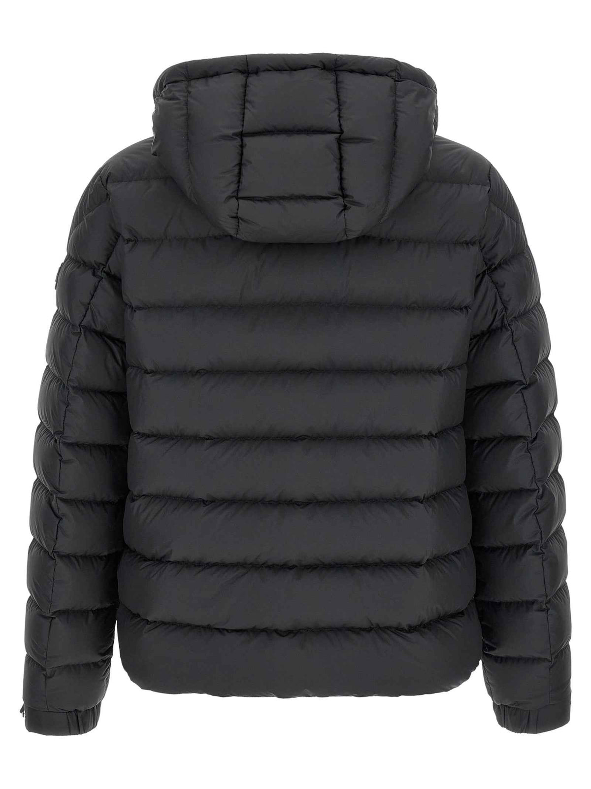 Black Polyester Full-Length Jacket