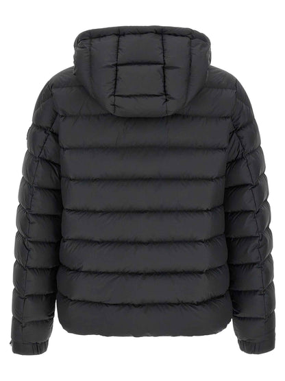 Black Polyester Full-Length Jacket