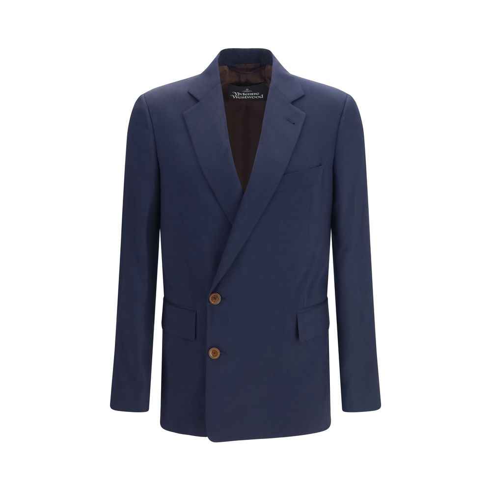 Blue Wool Oves Aries Full-Length Jacket