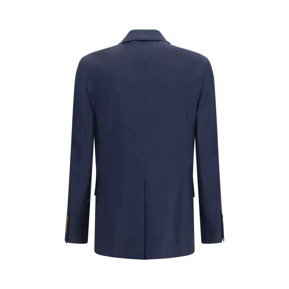 Blue Wool Oves Aries Full-Length Jacket
