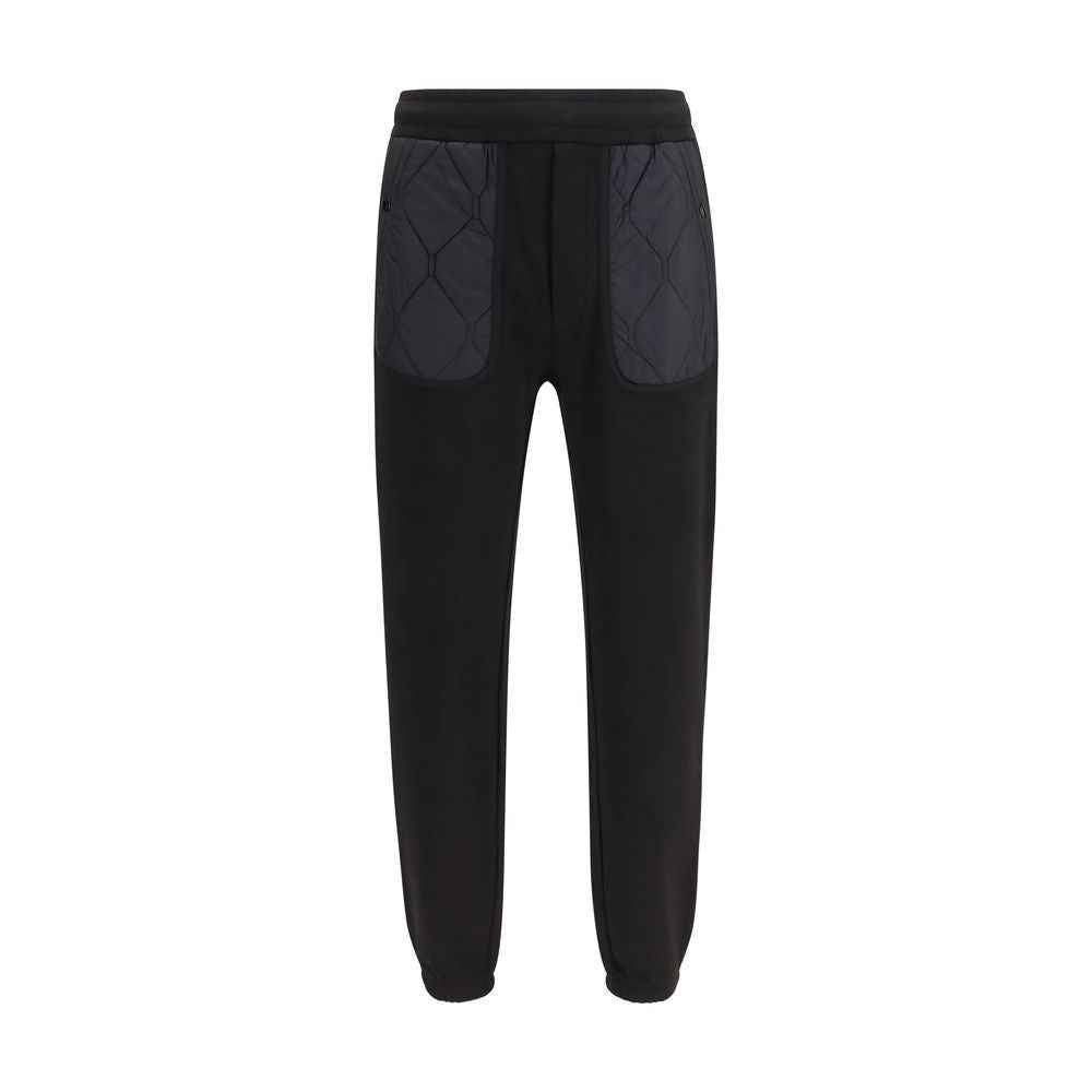 Black Cotton Athletic Pants