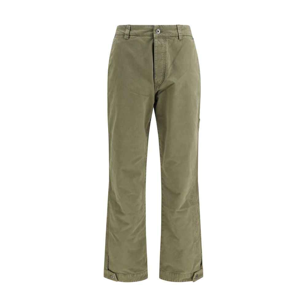 Bicolor Cotton Casual Pants