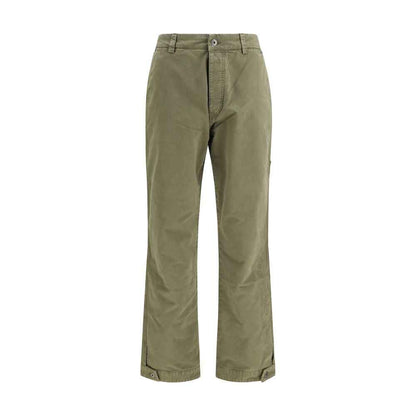 Bicolor Cotton Casual Pants