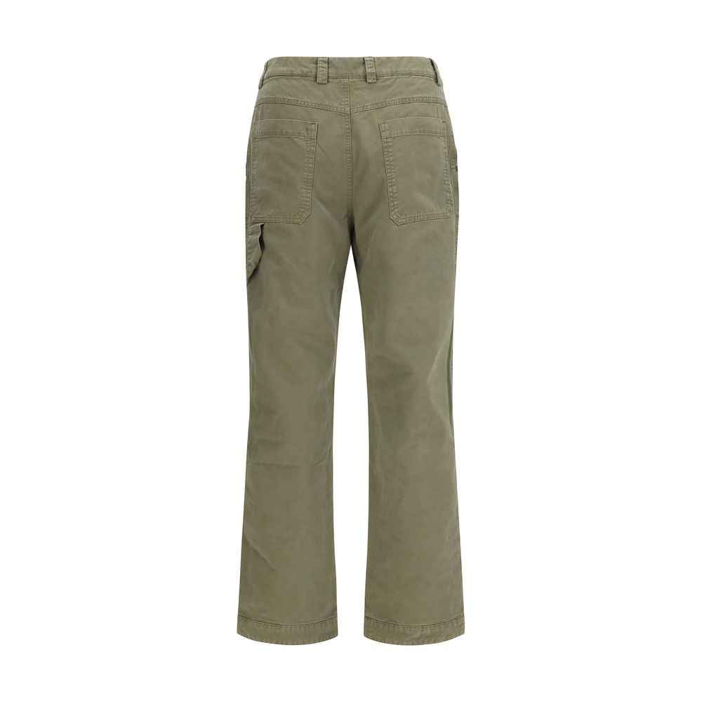 Bicolor Cotton Casual Pants