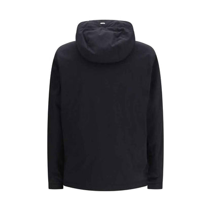Black Polyester Full-Length Jacket