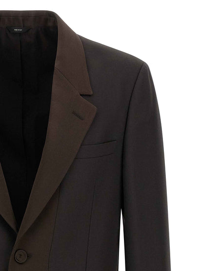 Brown Polyester Blazer
