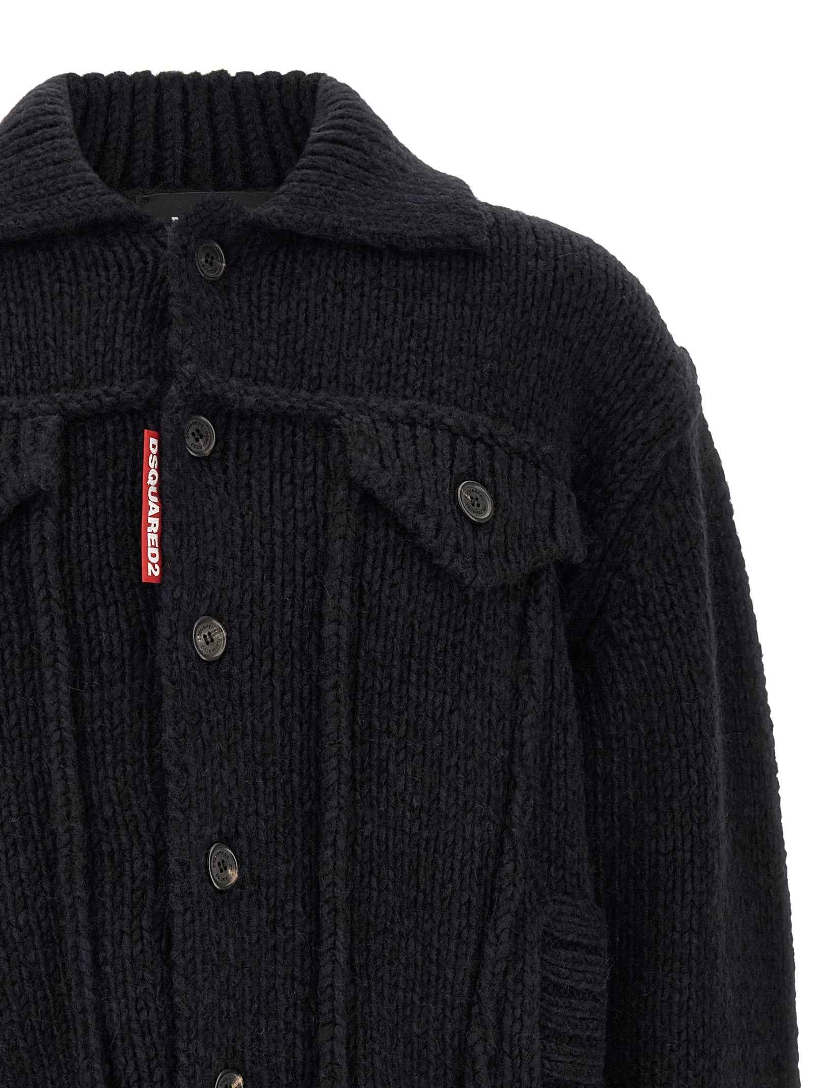 Blue Marabou Cardigan