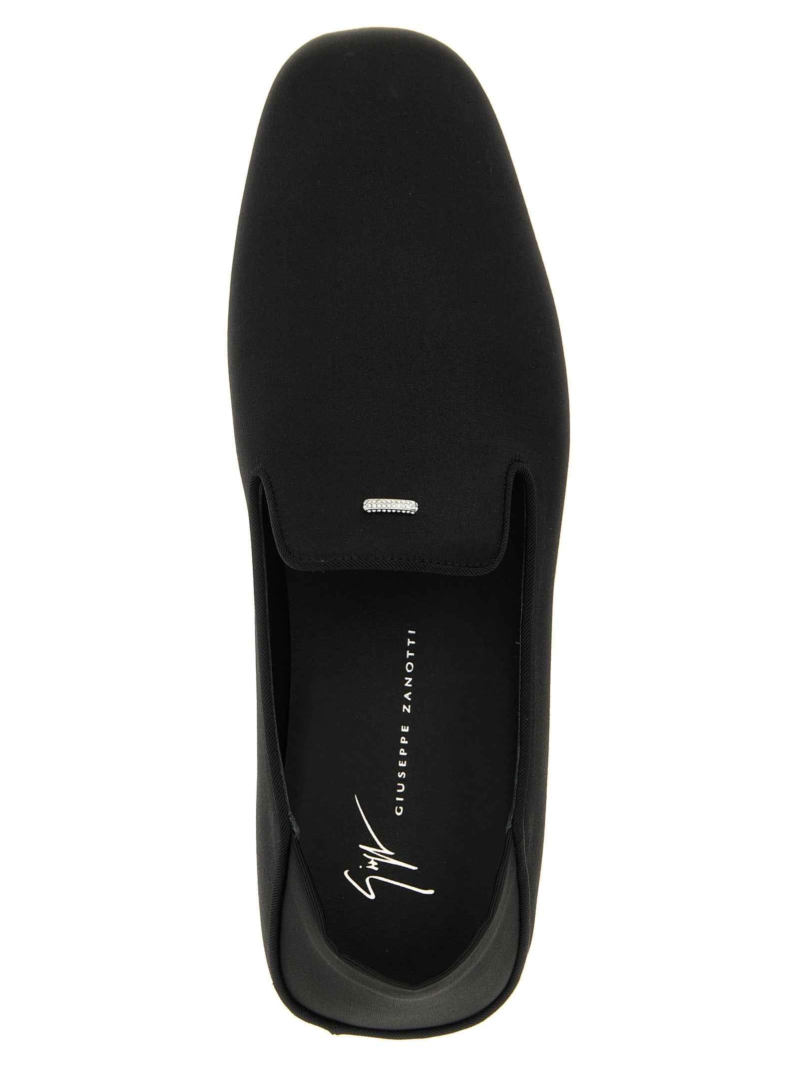 Black Viscose Slip-On Loafers
