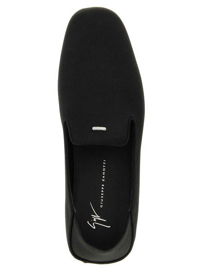 Black Viscose Slip-On Loafers