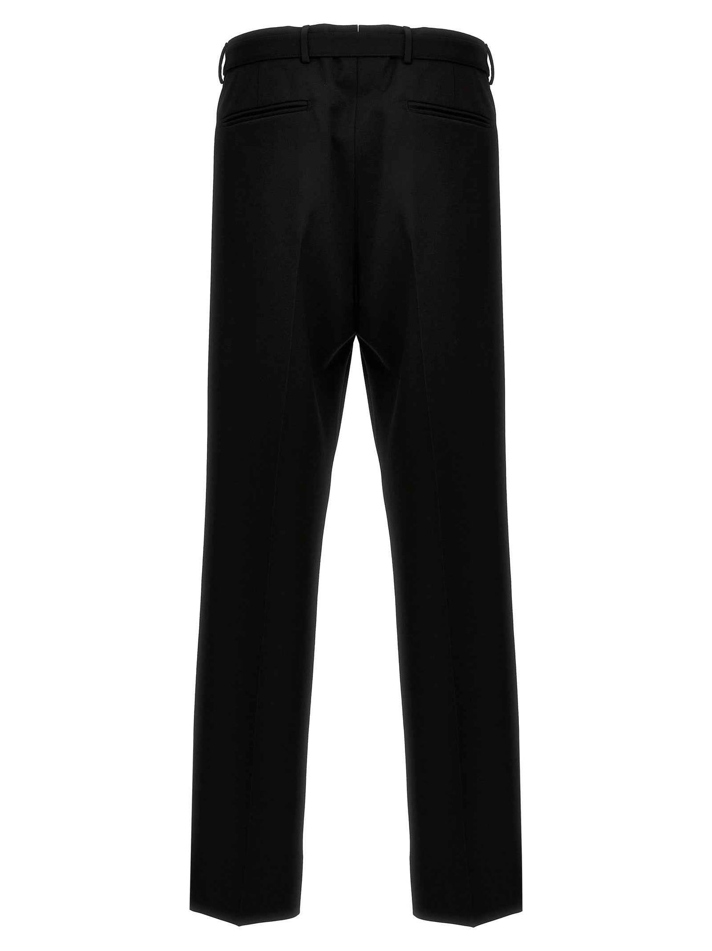 Black Virgin Wool Dress Pants