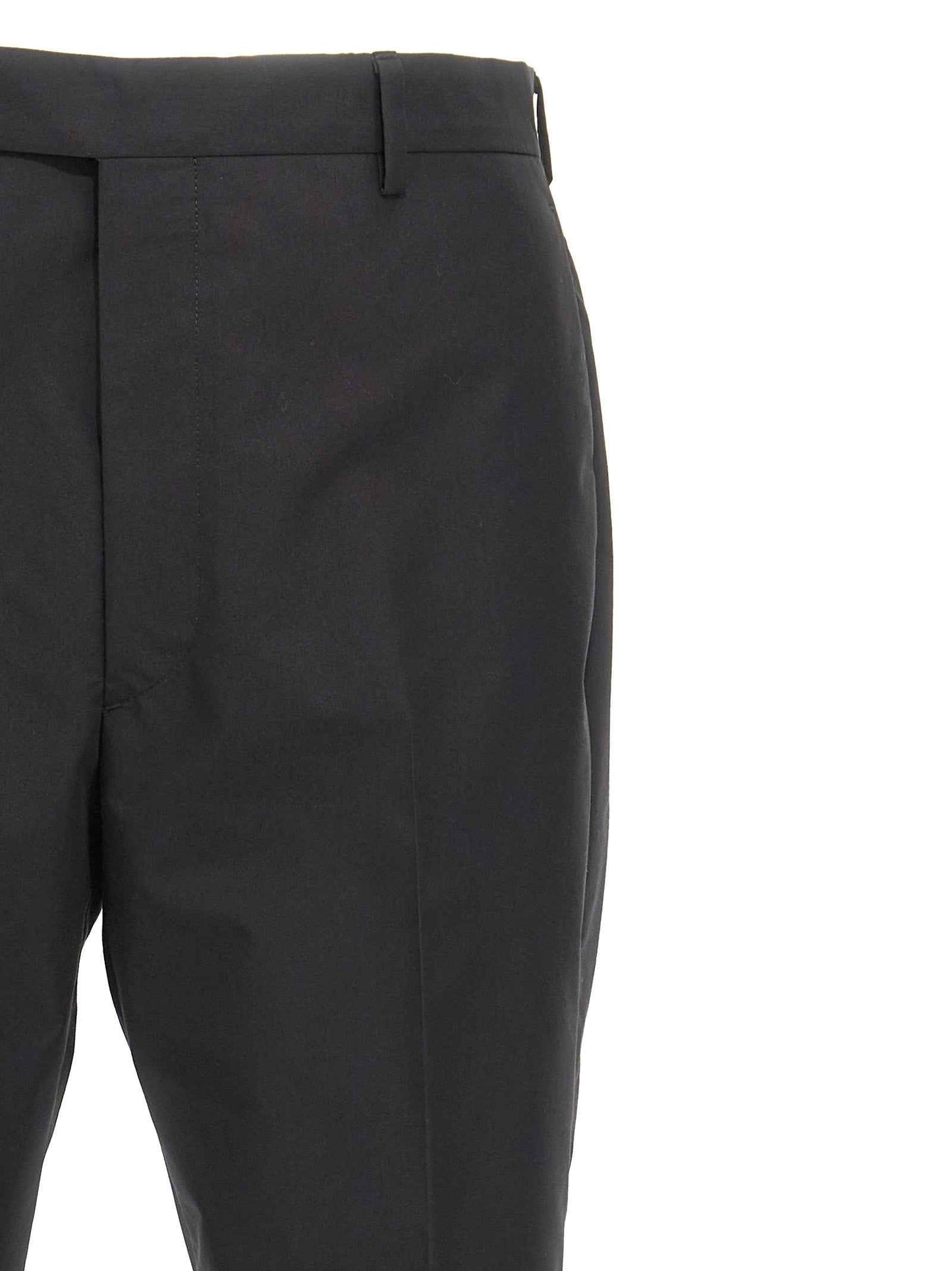 Black Cotton Dress Pants