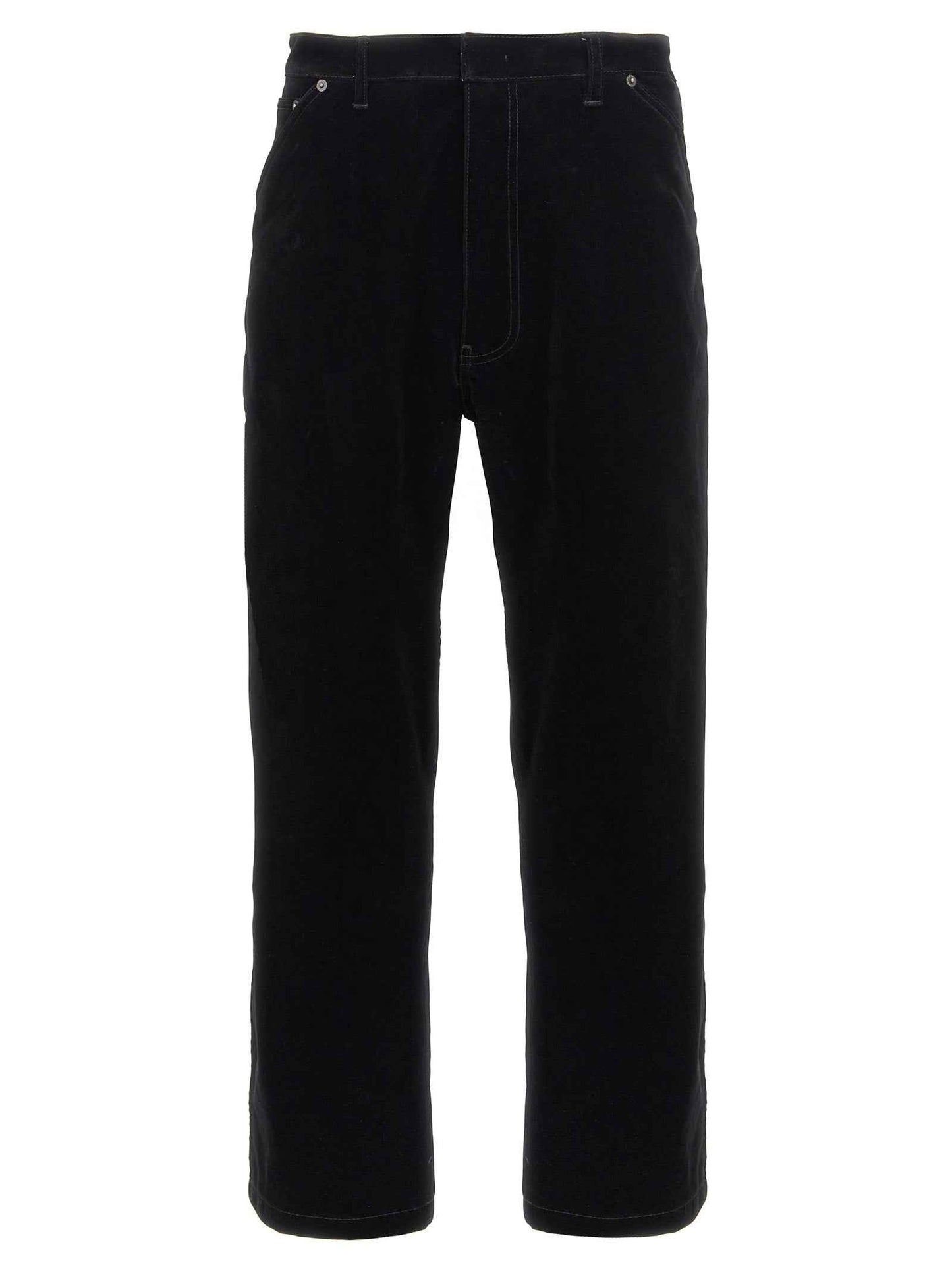 Black Cotton Casual Pants