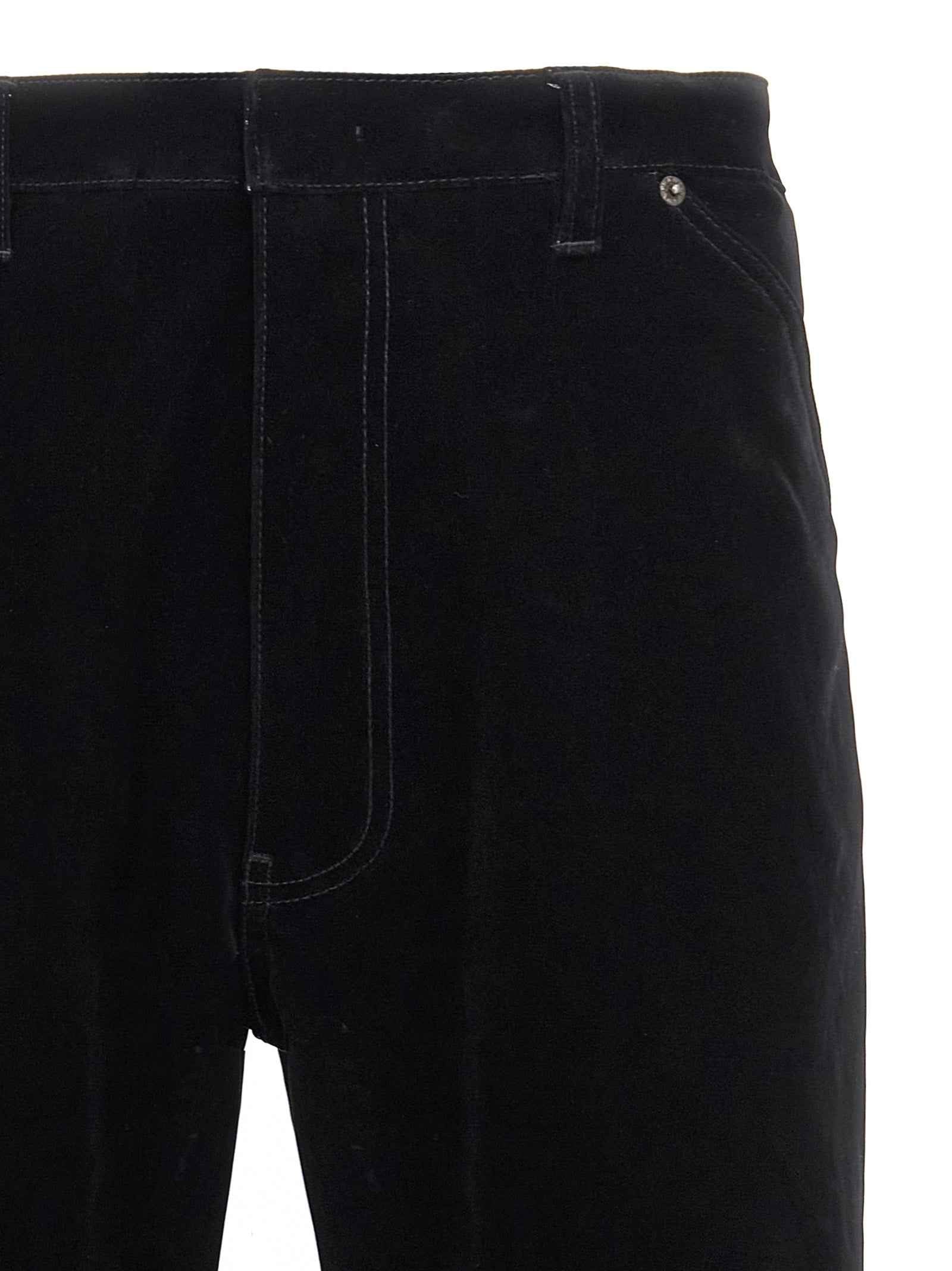 Black Cotton Casual Pants