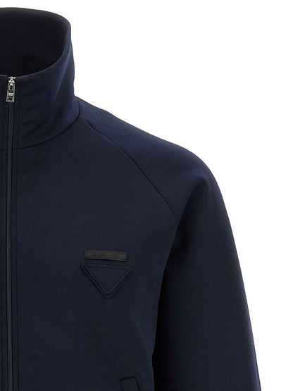 Blue Polyester Sweatshirt