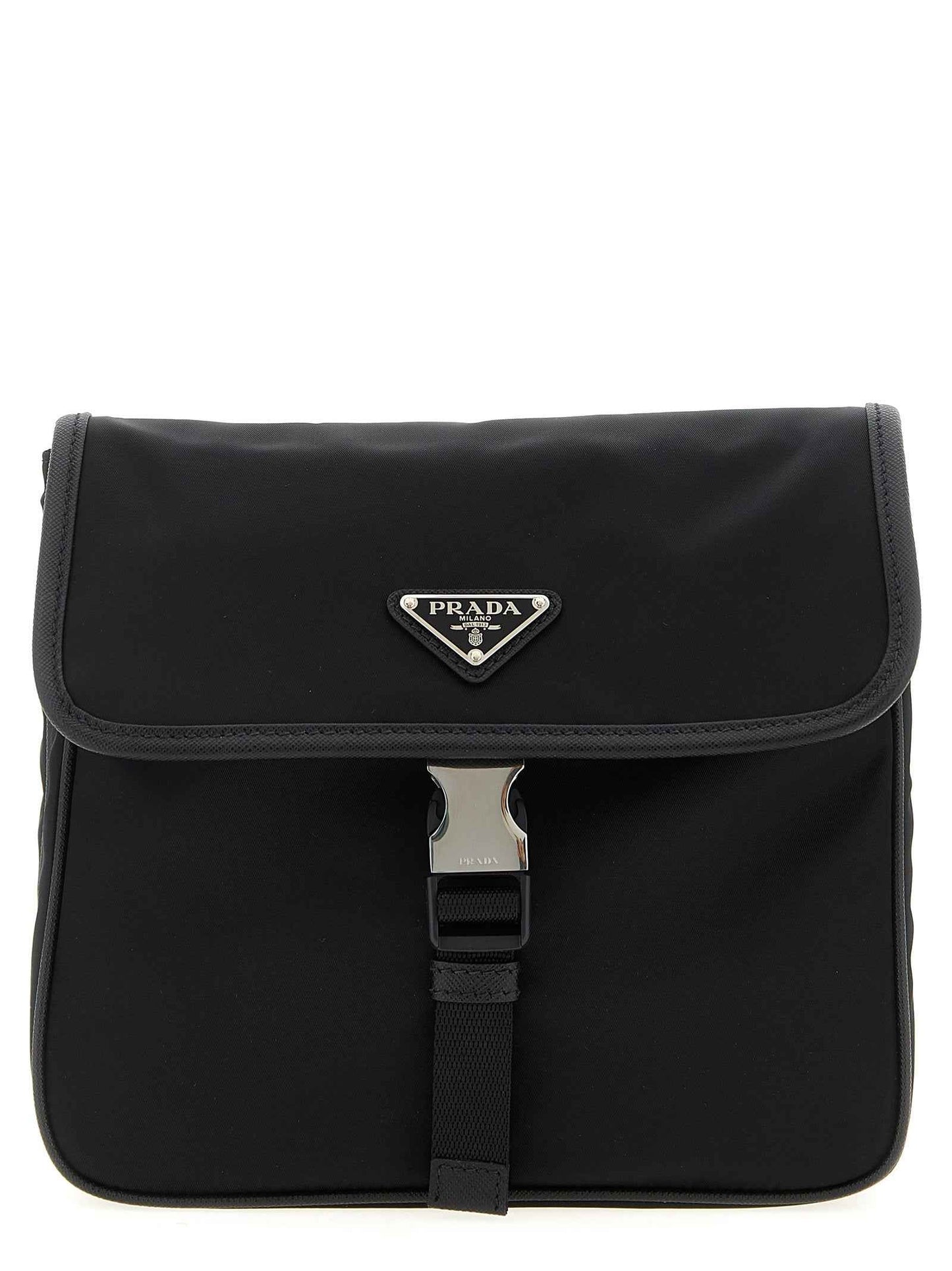 Black Recycled Polyamide Crossbody Bag