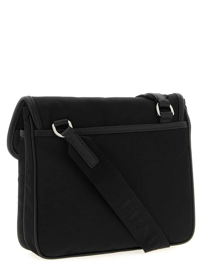 Black Recycled Polyamide Crossbody Bag