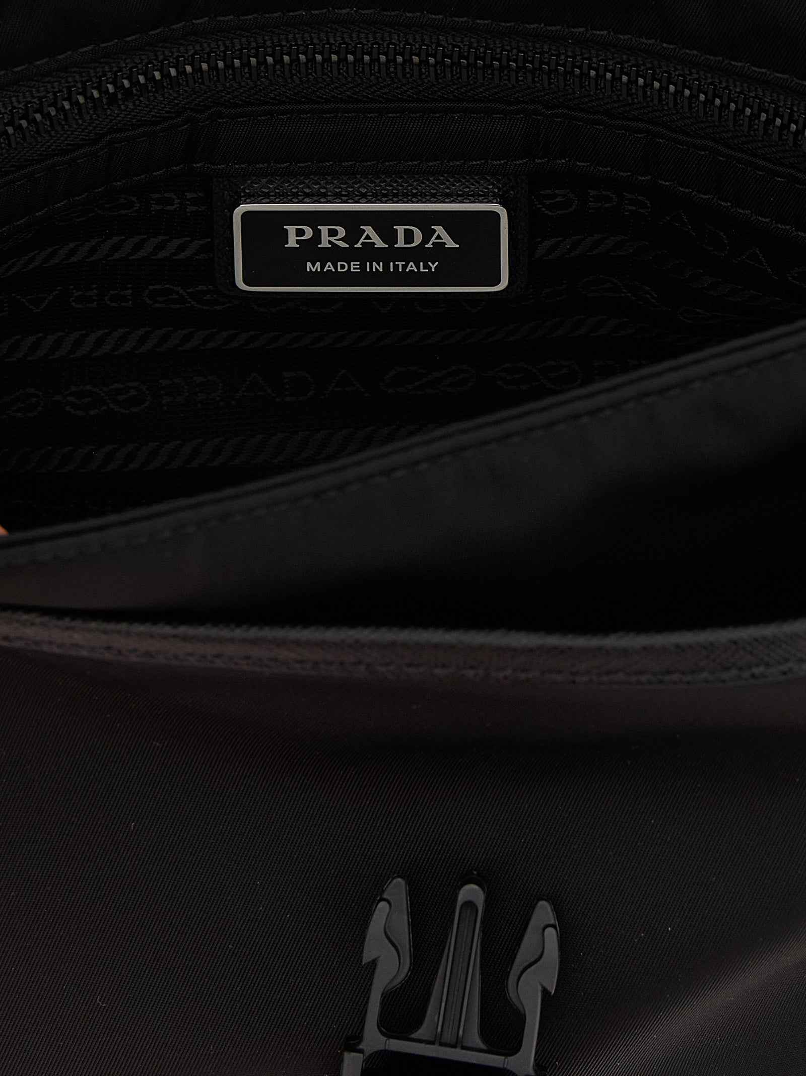 Black Recycled Polyamide Crossbody Bag