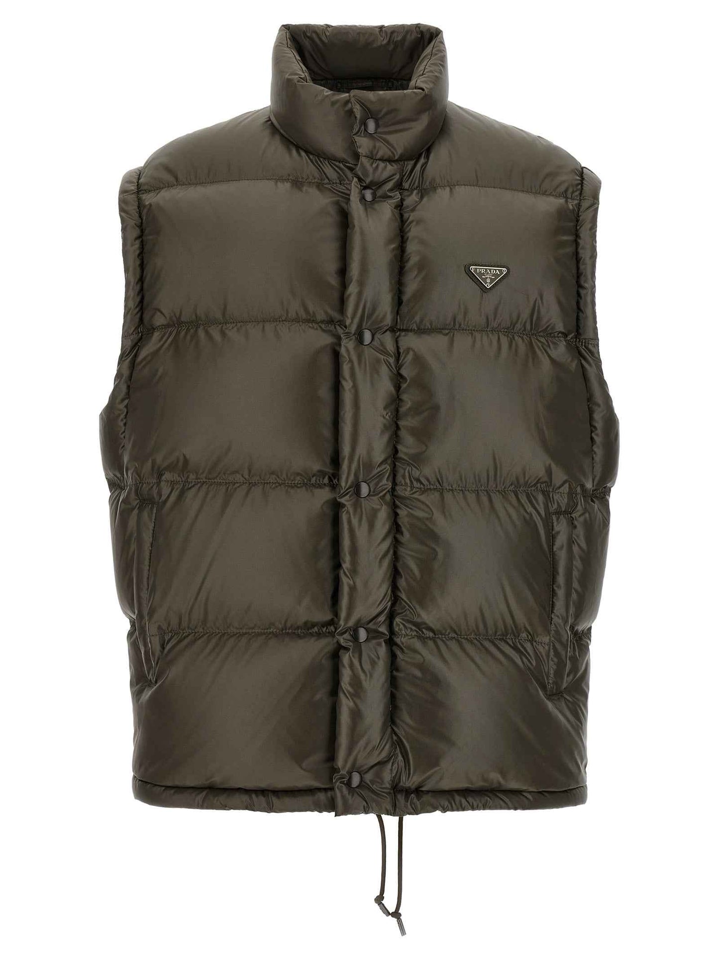 Gray Recycled Polyamide Full-Length Jacket