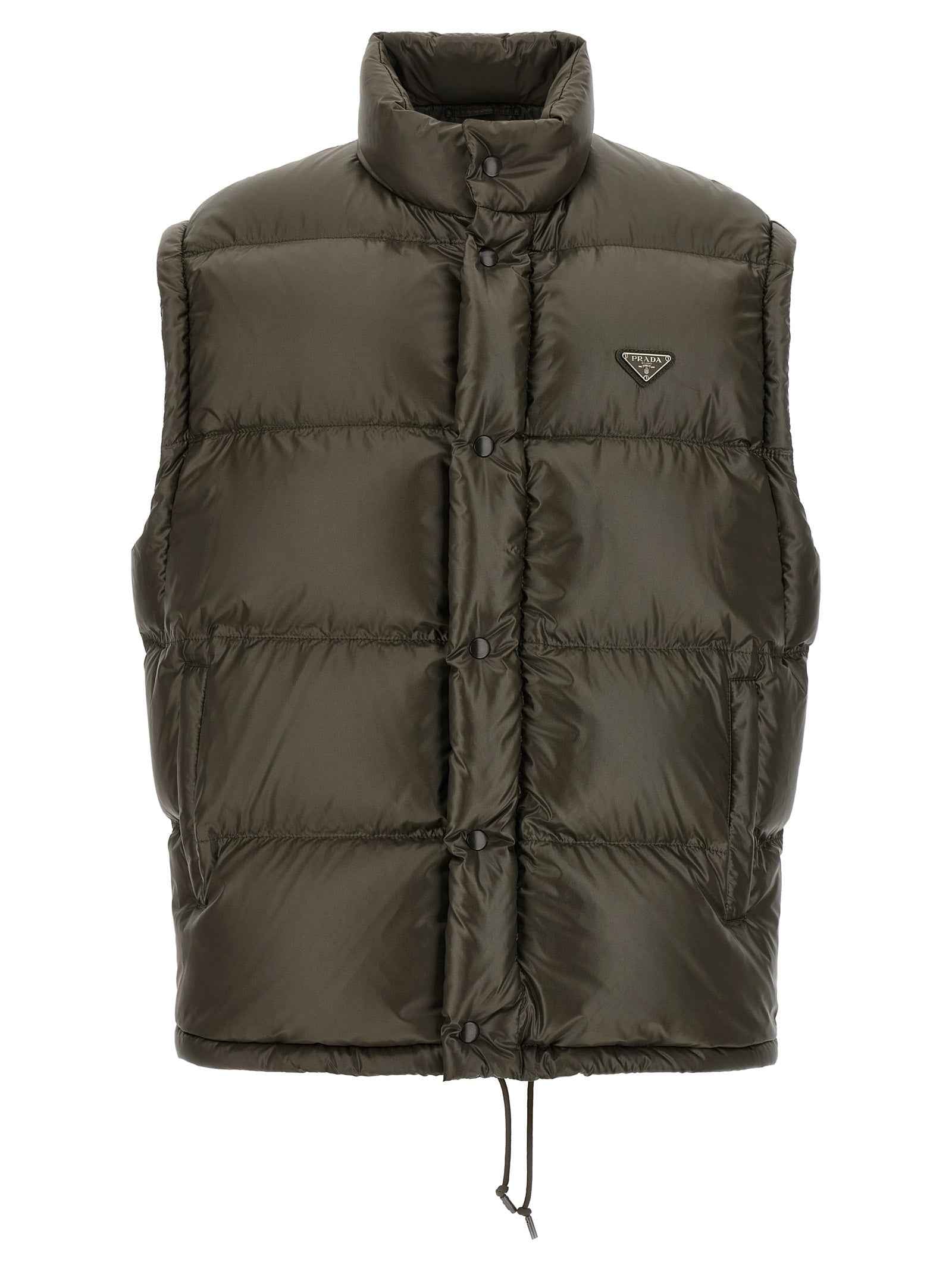 Gray Recycled Polyamide Full-Length Jacket