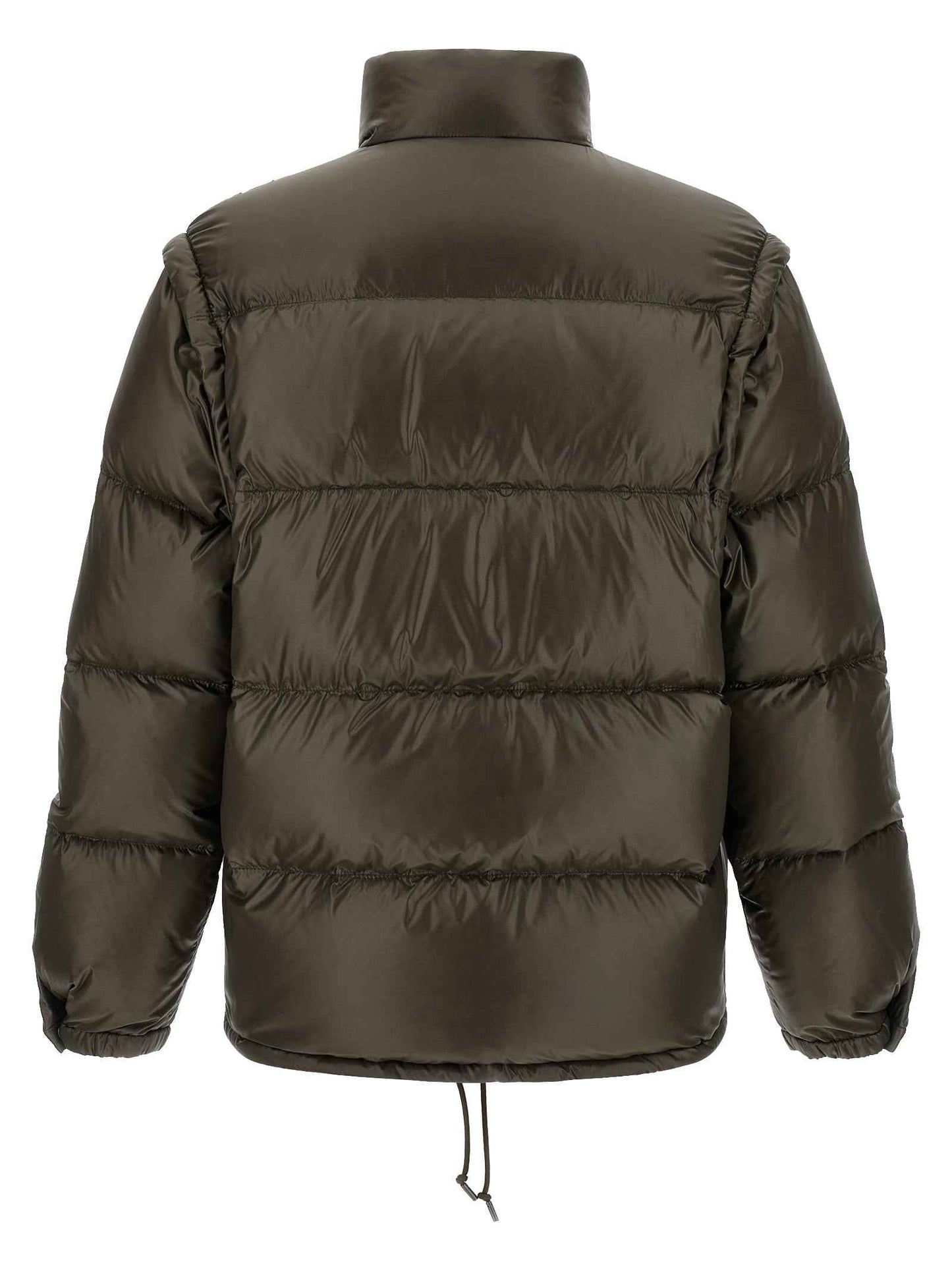 Gray Recycled Polyamide Full-Length Jacket