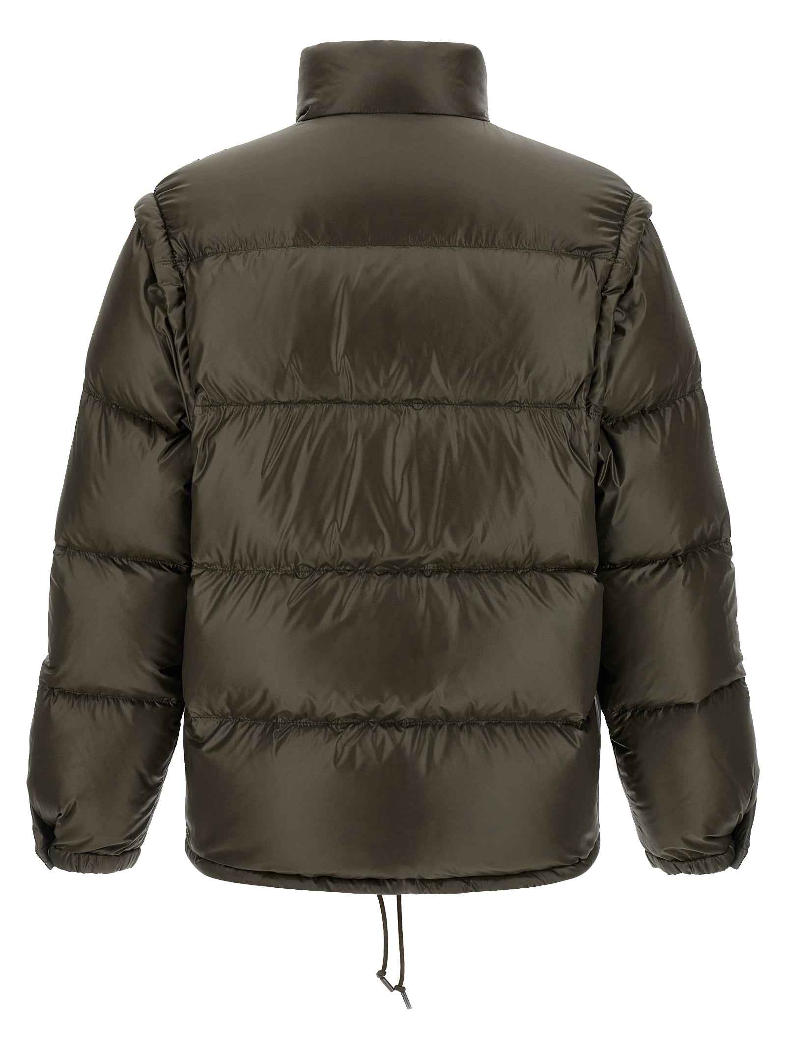 Gray Recycled Polyamide Full-Length Jacket