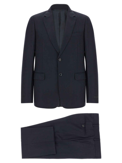 Blue Virgin Wool Two-Piece Suit