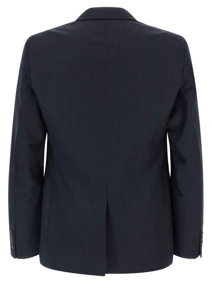 Blue Virgin Wool Two-Piece Suit
