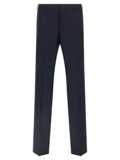 Blue Virgin Wool Two-Piece Suit