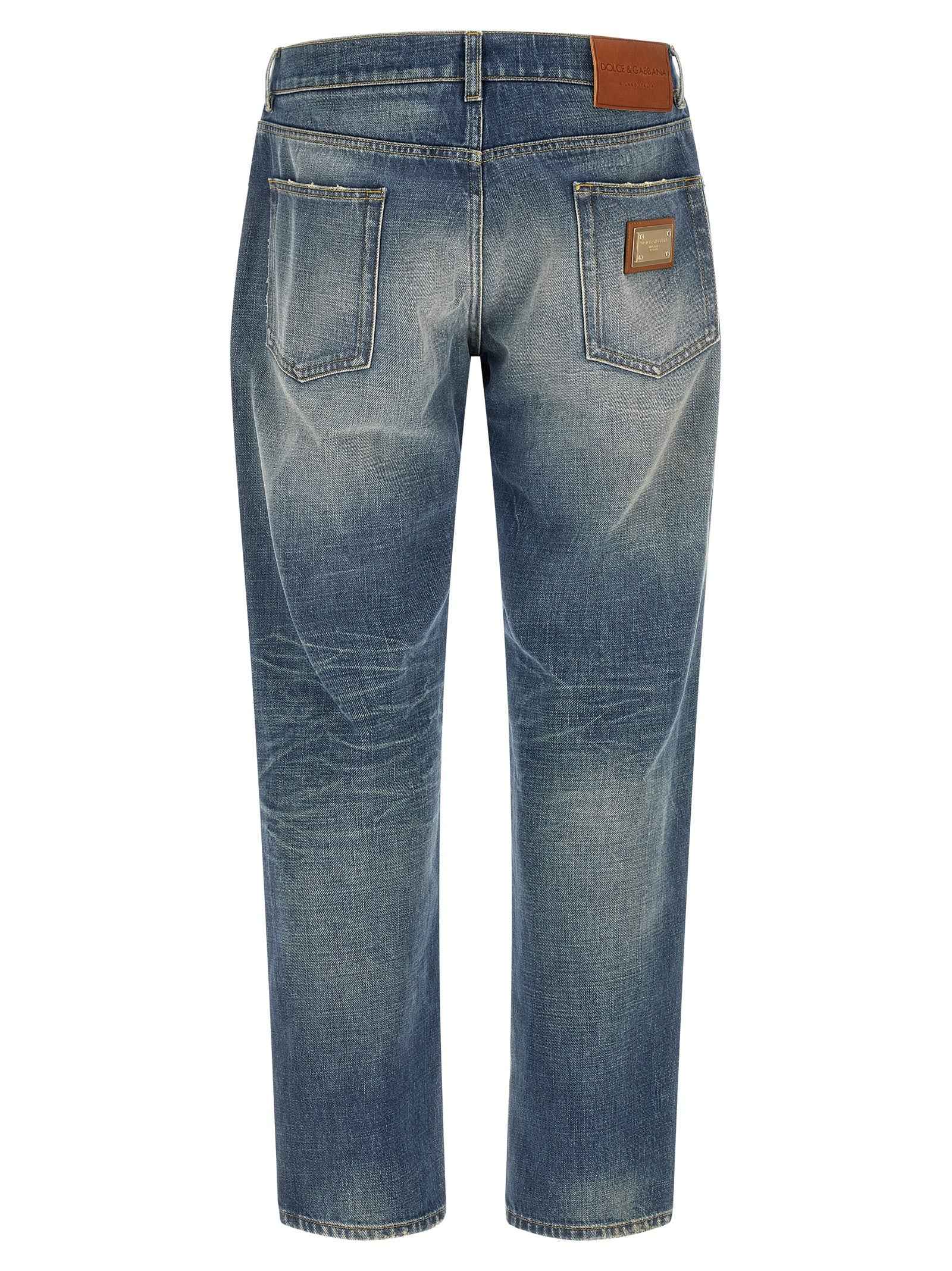 Blue Cotton Relaxed Fit Jeans