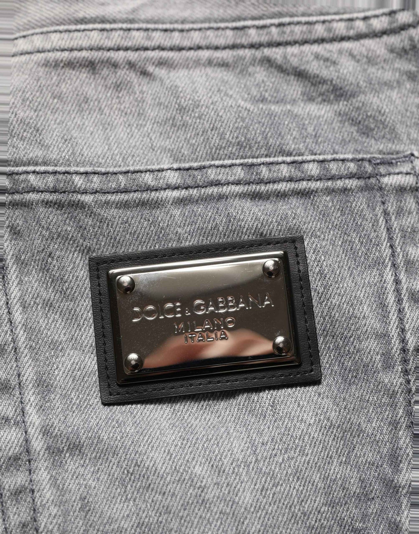 Grey Distressed Straight Leg Men Denim Jeans