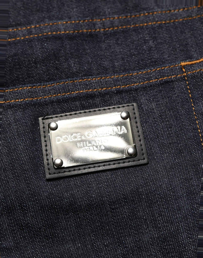 Dark Gray Cotton Slim Fit Men Denim Jeans