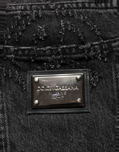 Dark Gray Cotton WideLeg Oversize Denim Jeans