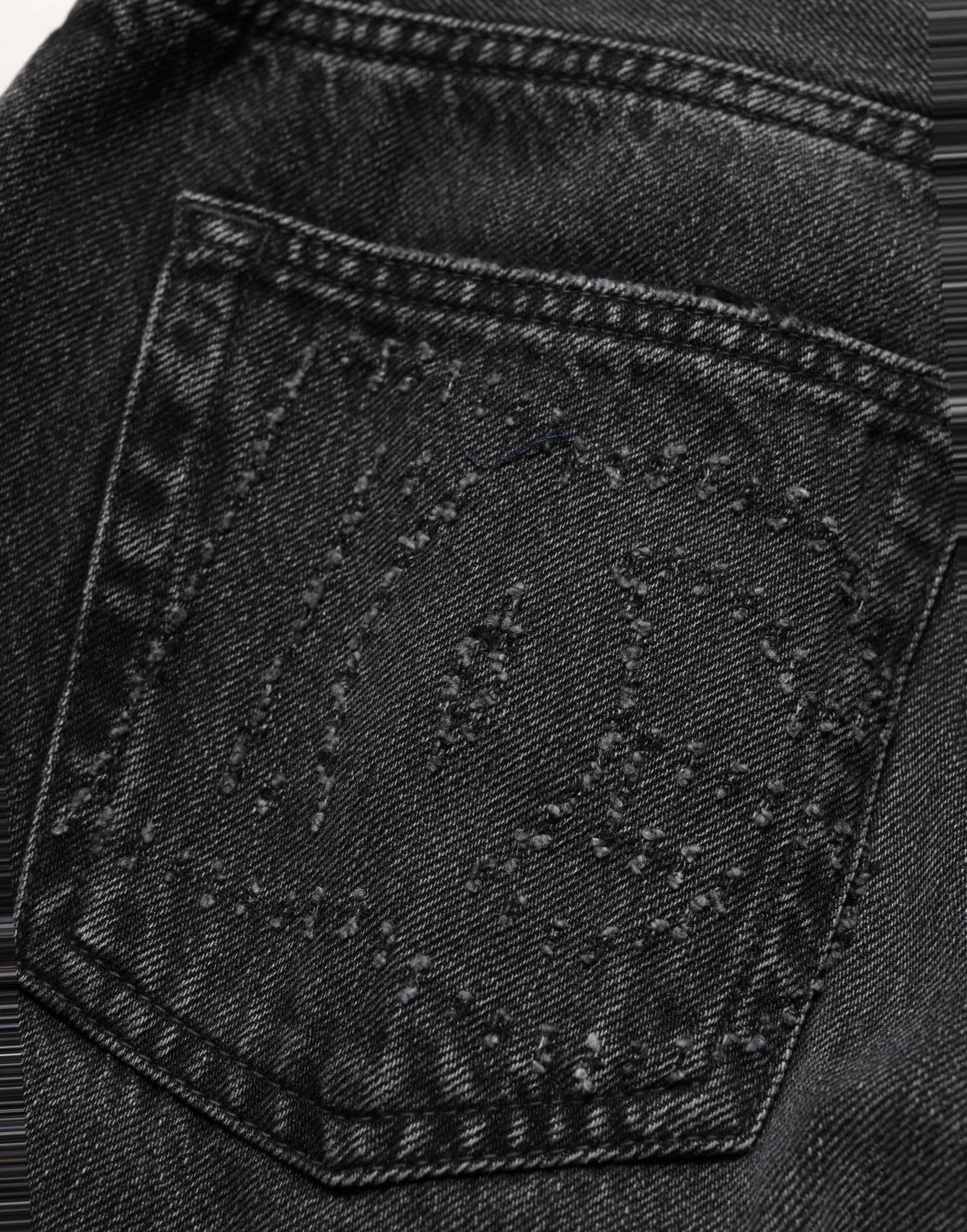 Dark Gray Cotton WideLeg Oversize Denim Jeans