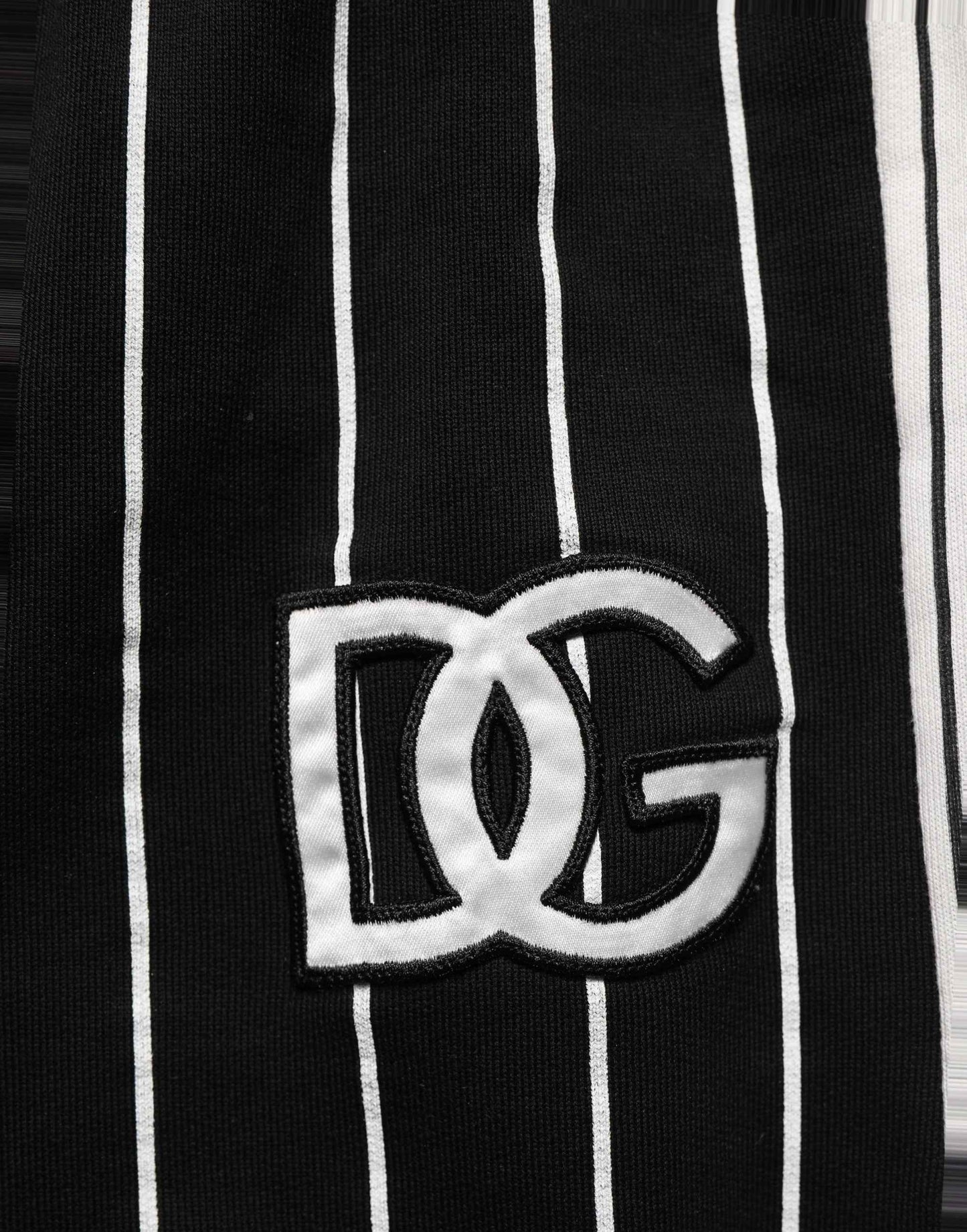 Black Striped DG Patch Men Sweatpants Pants