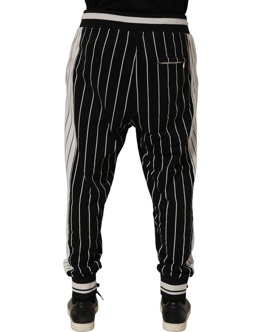 Black Striped DG Patch Men Sweatpants Pants